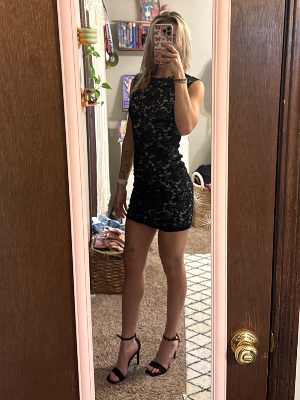 Forever 21 Black Lace Mini Bodycon Dress